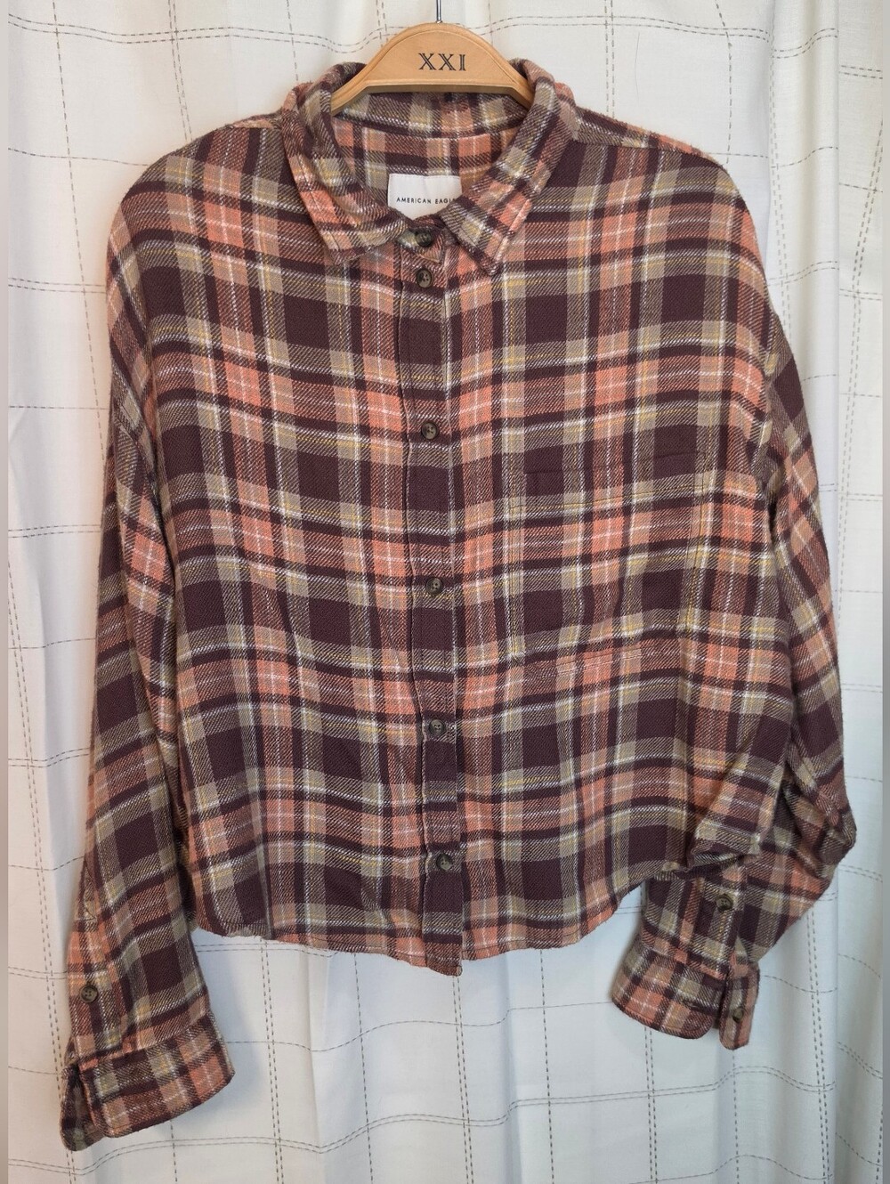 American Eagle Boxy Flannel
